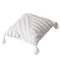 Deerlux 16" Cotton Throw Pillow Cover with White Tufted Line Pattern and Tassel Corners with Filler QI004305.LN.K - alternate 5